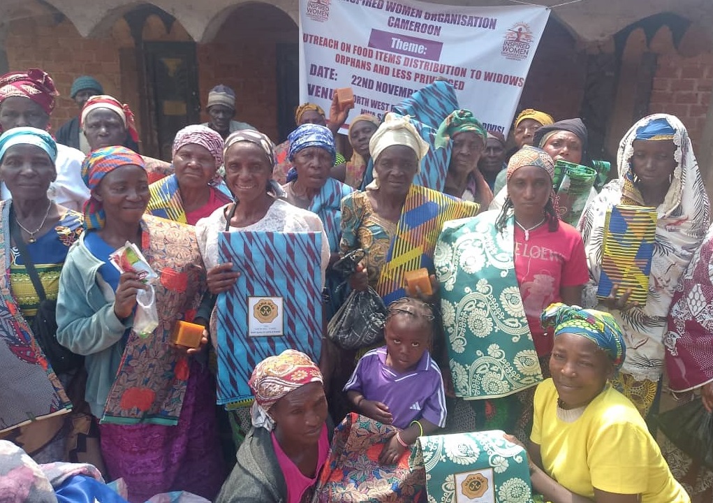 Inspired Women Organisation distributing food items to widows and orphans