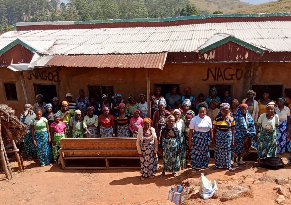 Women's group meeting in a rural Cameroon community
